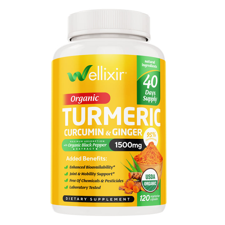 Certified Organic Turmeric Curcumin with Ginger and Black Pepper Extract