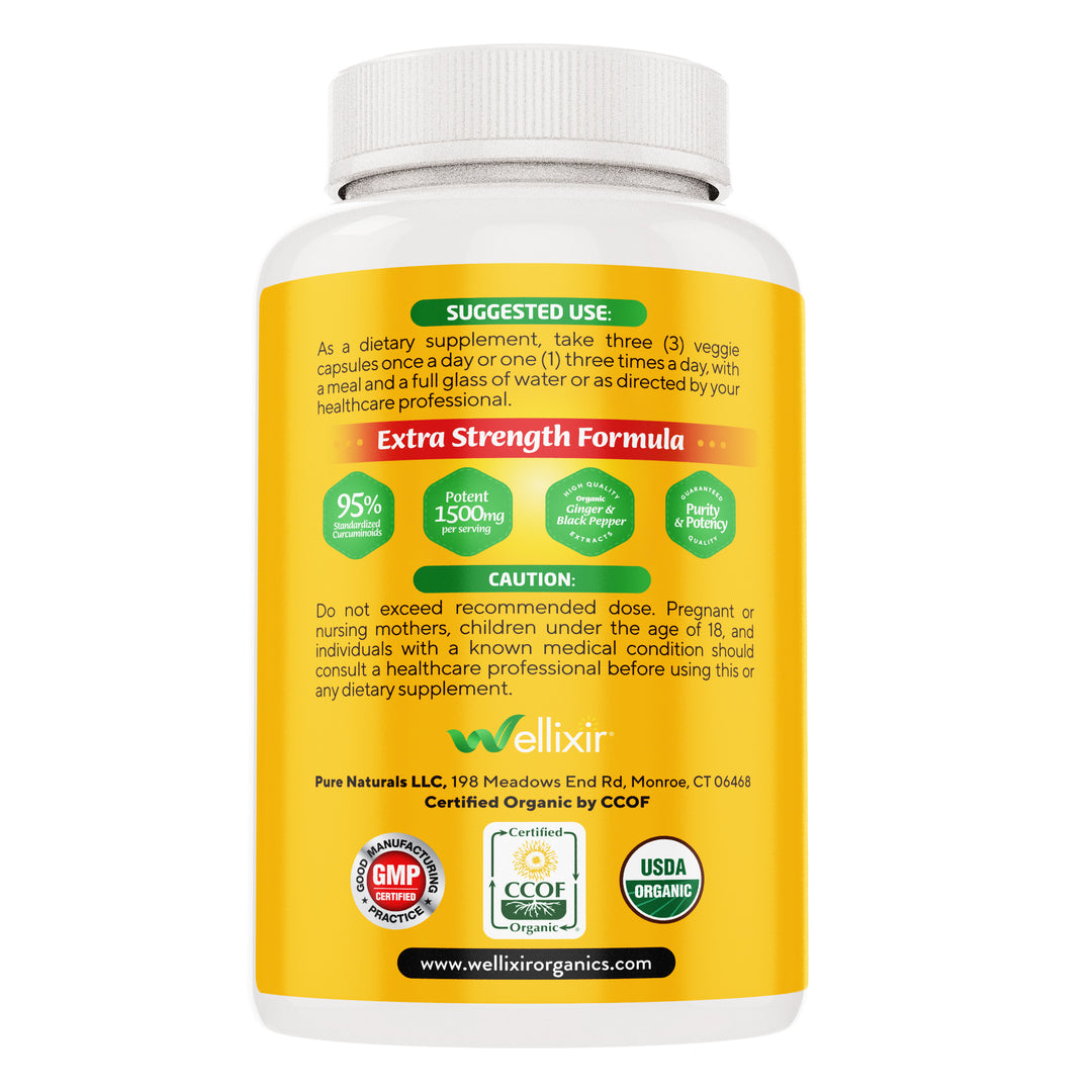 Certified Organic Turmeric Curcumin with Ginger and Black Pepper Extract